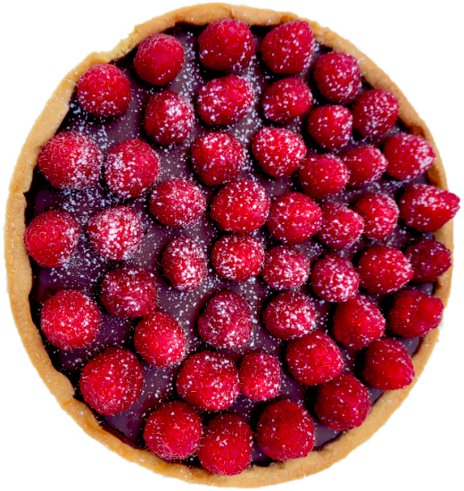 Tarte framboises chocolat